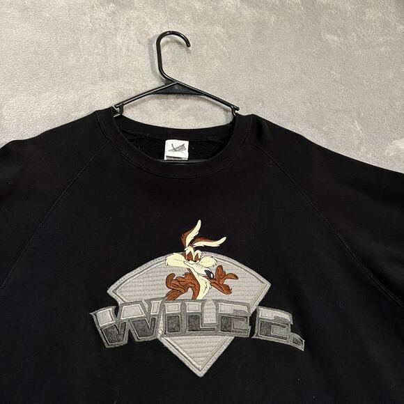 Vintage Wile E Coyote Sweatshirt Mens 2XL Warner Bros Studio Store 2000 Cartoon - Picture 3 of 7